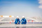 Solar power installation on the factory rooftop in Vietnam